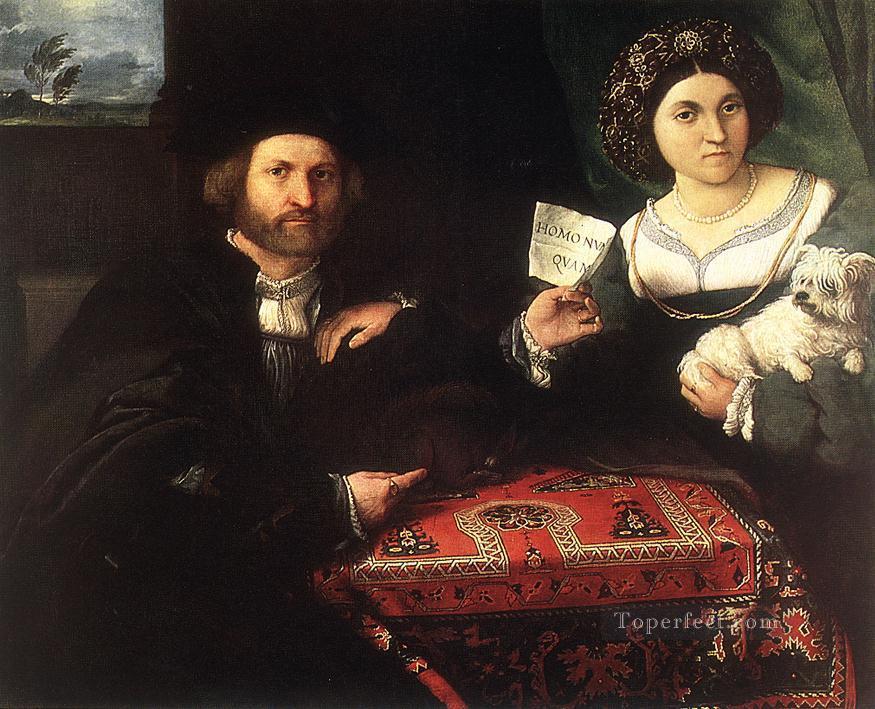 Husband and Wife 1523 Renaissance Lorenzo Lotto Oil Paintings